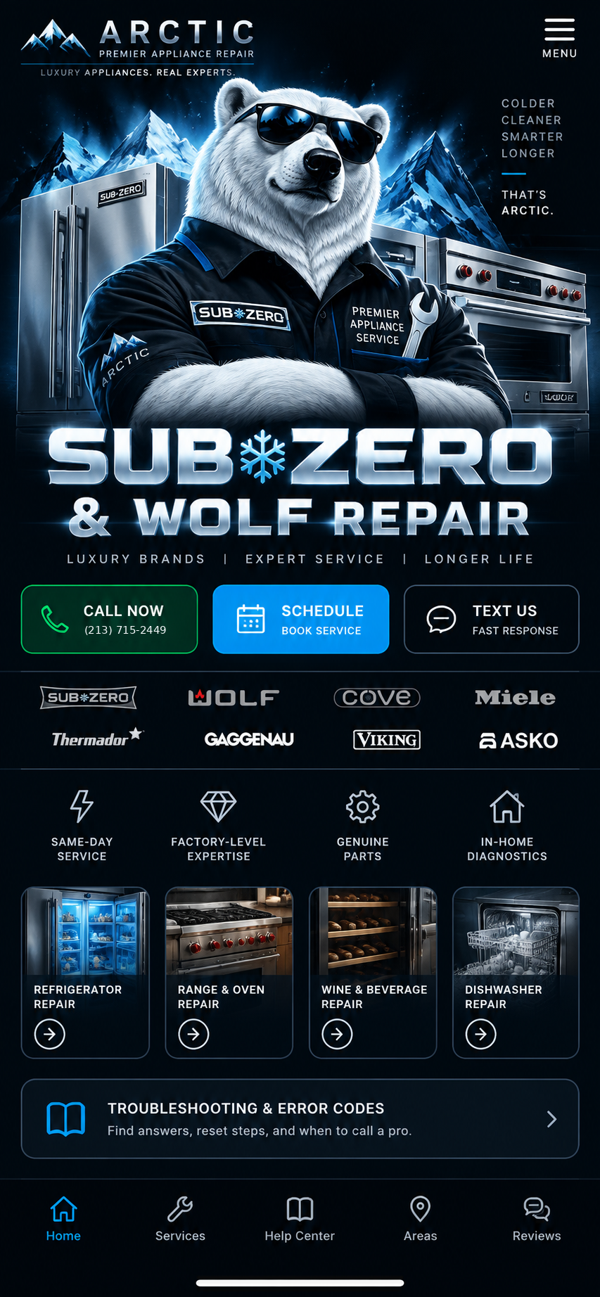 Arctic Premier Appliance Repair — Sub-Zero and Wolf Repair